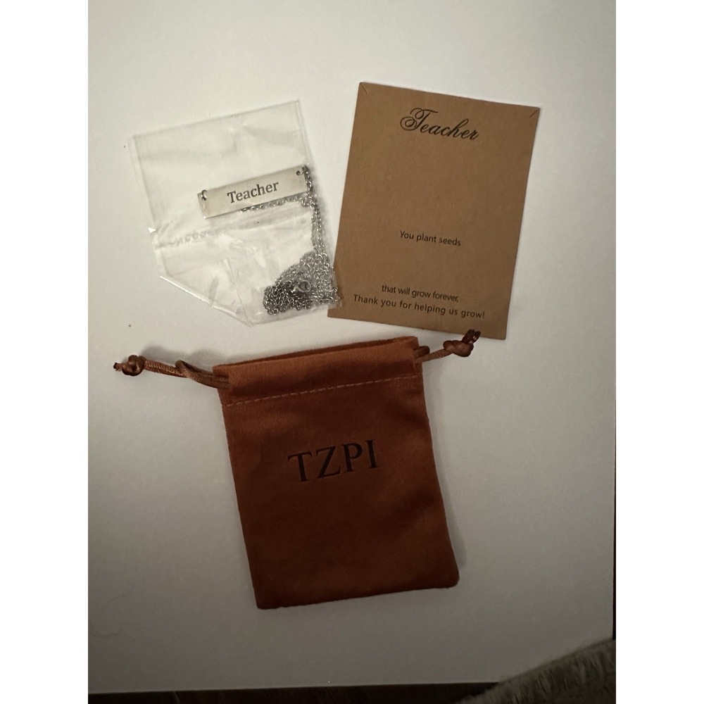 teacher necklace New With Giftable Card And Bag